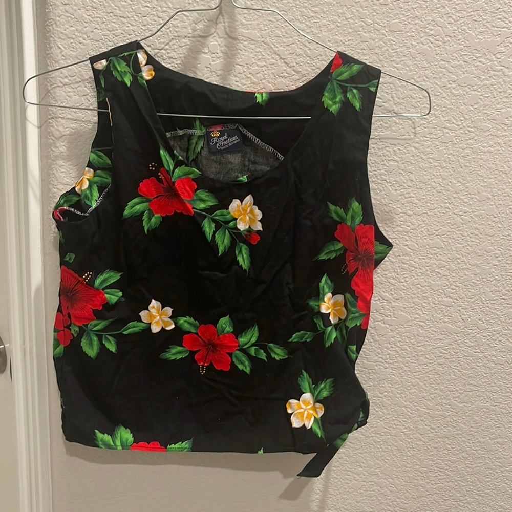 Ladies Aloha Crop Sleeveless Tank Top Made in Hawaii